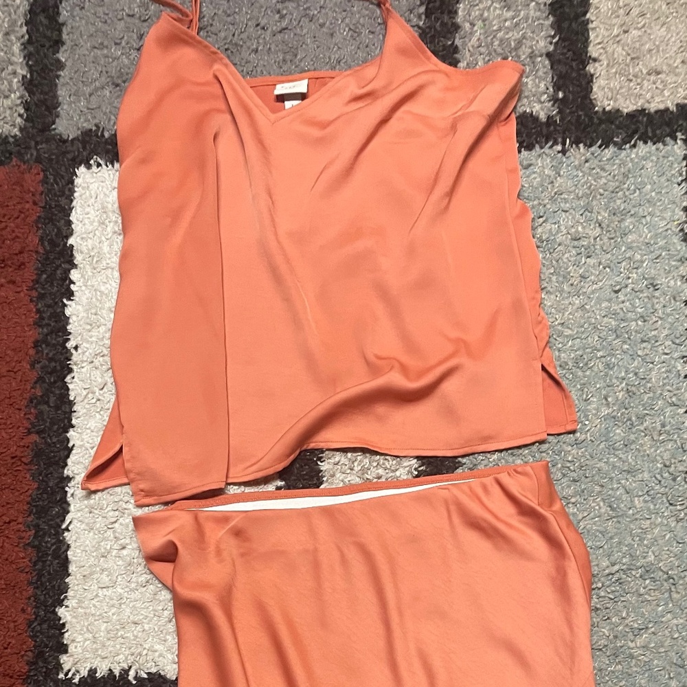 Peach set/ skirt and top